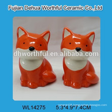High quality ceramic Fox Salt And Pepper Shaker